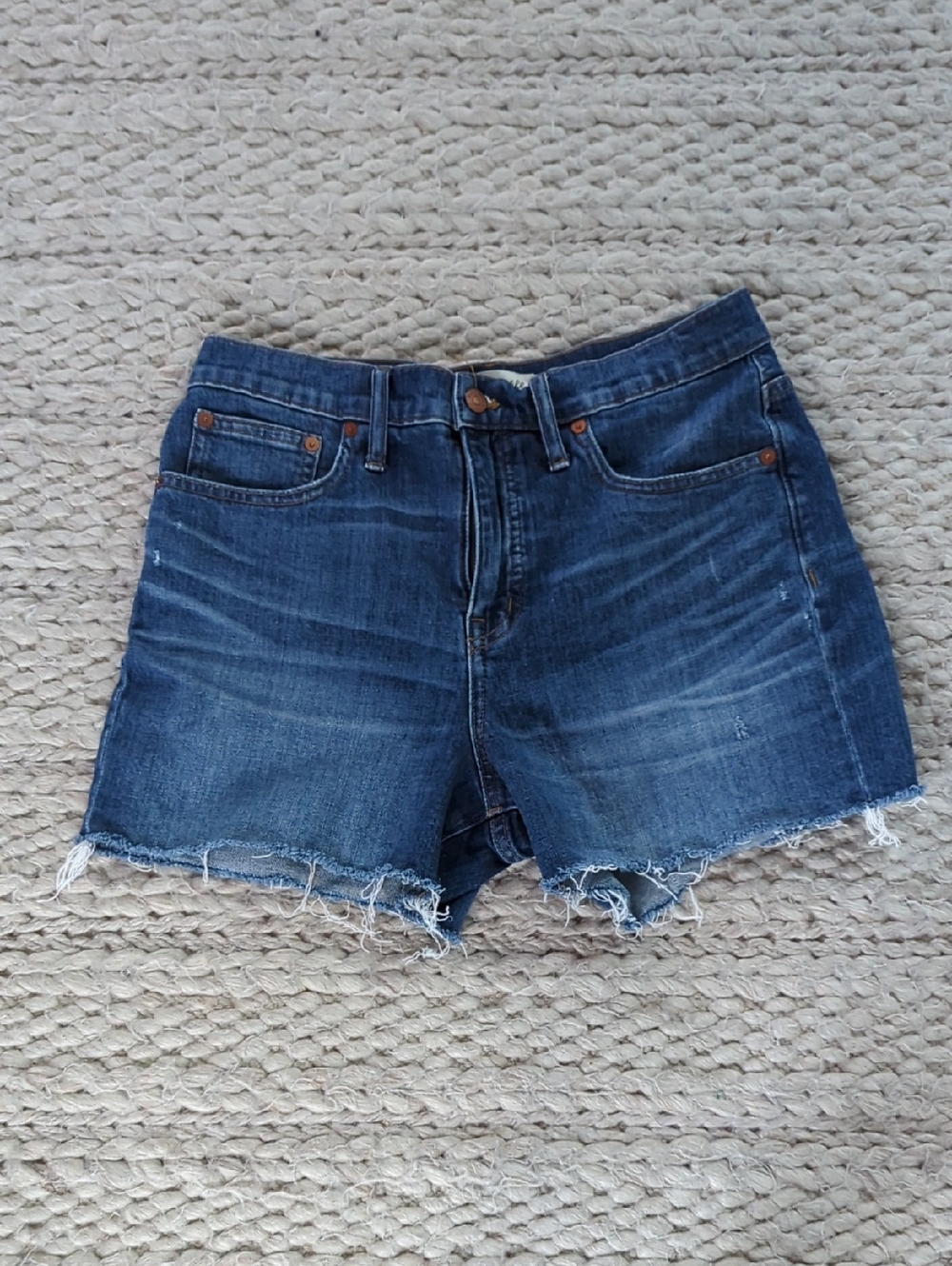 Dark Blue Denim Cutoff Women's Shorts